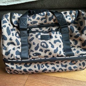 Calpak Stevyn Cheetah Print Duffle